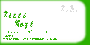 kitti mozl business card